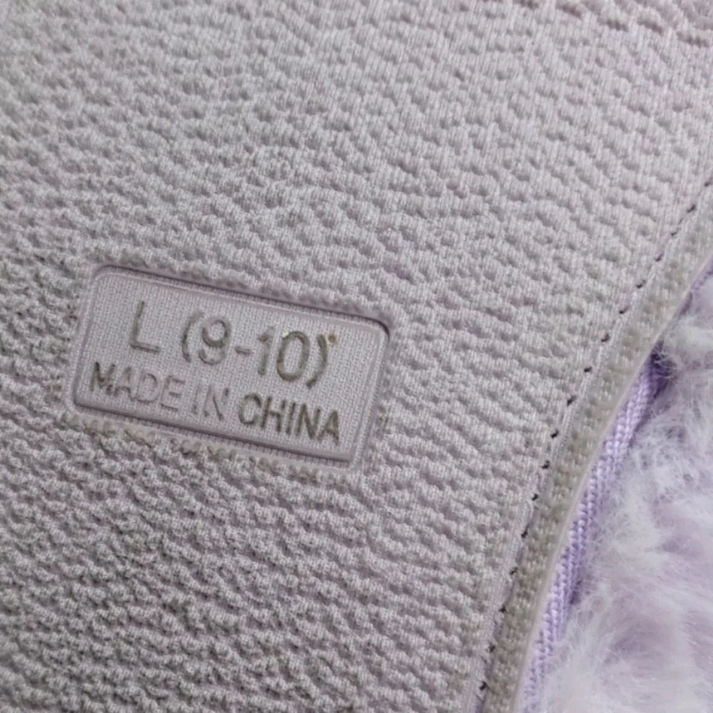 Faux Fur Purple Slippers Wide - Picture 4 of 4